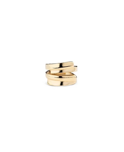 18K Gold-Plated & Sterling Silver-Plated Irregular Ring