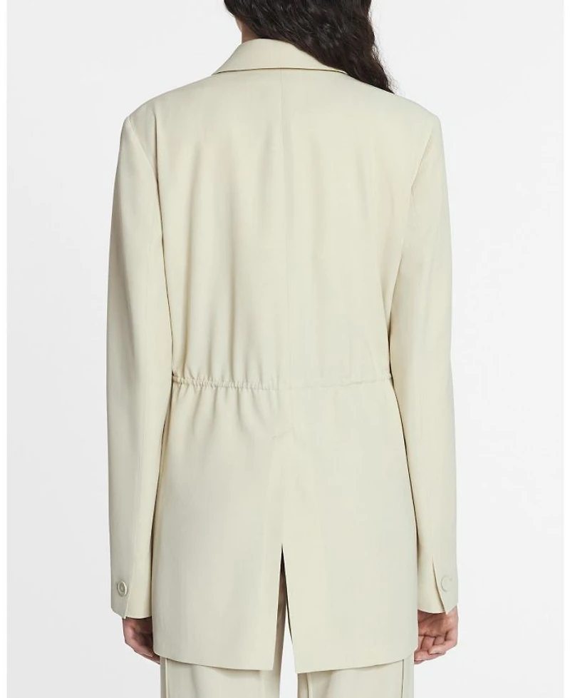 Belted Wool Blend Jacket