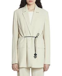Belted Wool Blend Jacket