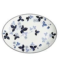 Wild Strawberry Inky Blue Oval Serving Plate