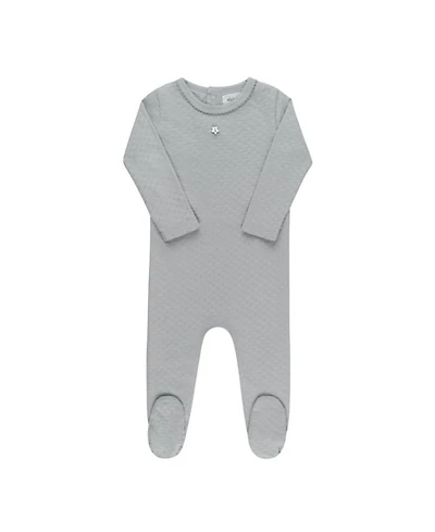 Unisex Heart and Star Button Pointelle Collection Footie - Baby