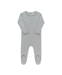 Unisex Heart and Star Button Pointelle Collection Footie - Baby