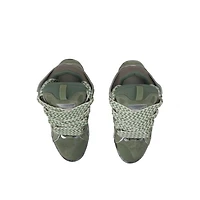Unisex Leather Curb Sneakers with Marbled Sole