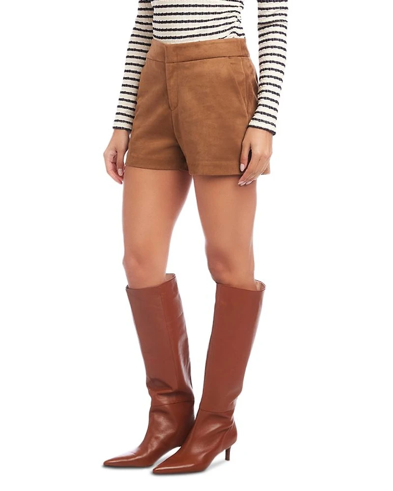 Faux Suede Modern Shorts