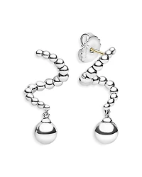 Lagos Sterling Silver Caviar Bubbly Beaded Statement Drop Earrings