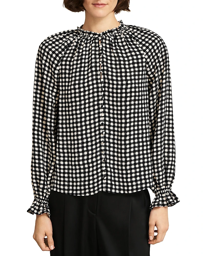 Hobbs London Hewlett Ruffled Cuff Blouse
