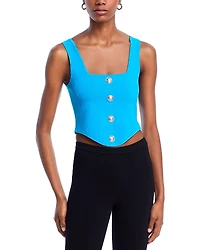 L'Agence Saga Square Neck Corset Top
