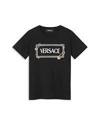 Versace Unisex 90s Pinned Logo Print Tee - Little Kid, Big Kid