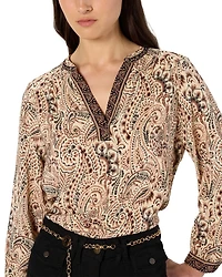 Amaya Paisley Print Top