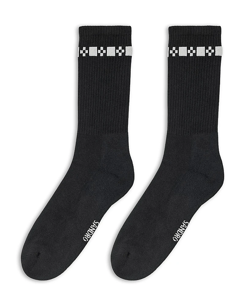 Sandro Embroidered Fine Knit Socks