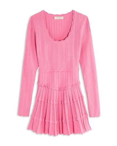 LoveShackFancy Girls' Caliora Long Sleeve Dress - Little Kid, Big Kid