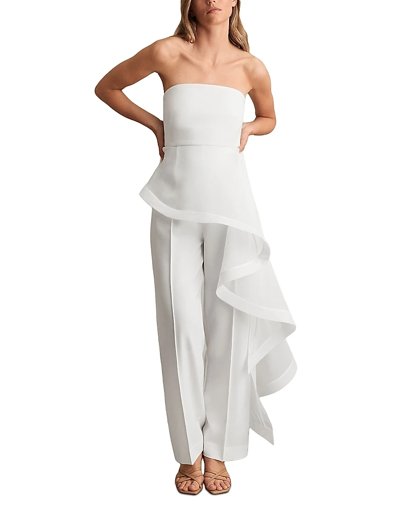 Reiss Rhiannon Drape Bandeau Jumpsuit