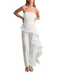 Reiss Rhiannon Drape Bandeau Jumpsuit