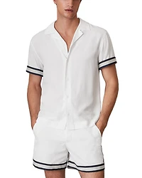 Asher Striped Cuff Camp Shirt