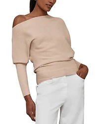 Reiss Lorna Drape Knitted Top