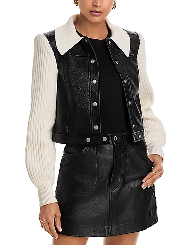 Cinq a Sept Knit Sleeve Ciara Jacket