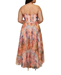 Plus Bromley Strapless Tulle Gown