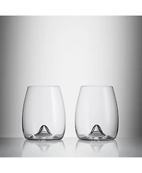 Elegance Stemless Wine Glass, Pair