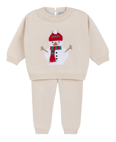 Feltman Brothers Girls' Holiday Snowman Knit Set - Baby