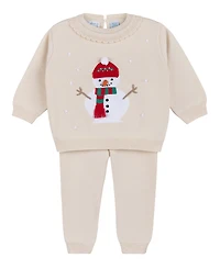 Feltman Brothers Girls' Holiday Snowman Knit Set - Baby