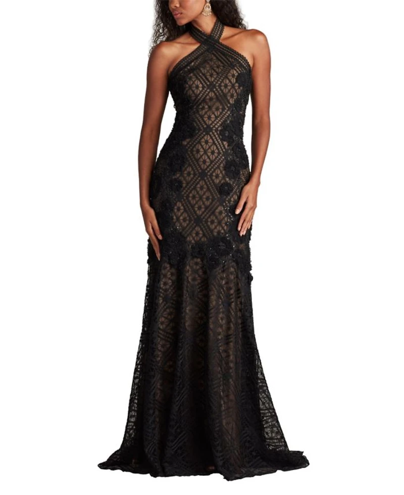 Lakota Embroidered Halter Gown