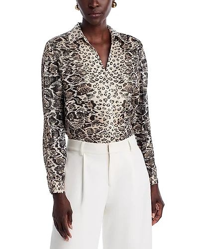 Elie Tahari The Madeline Silk Blend Blouse