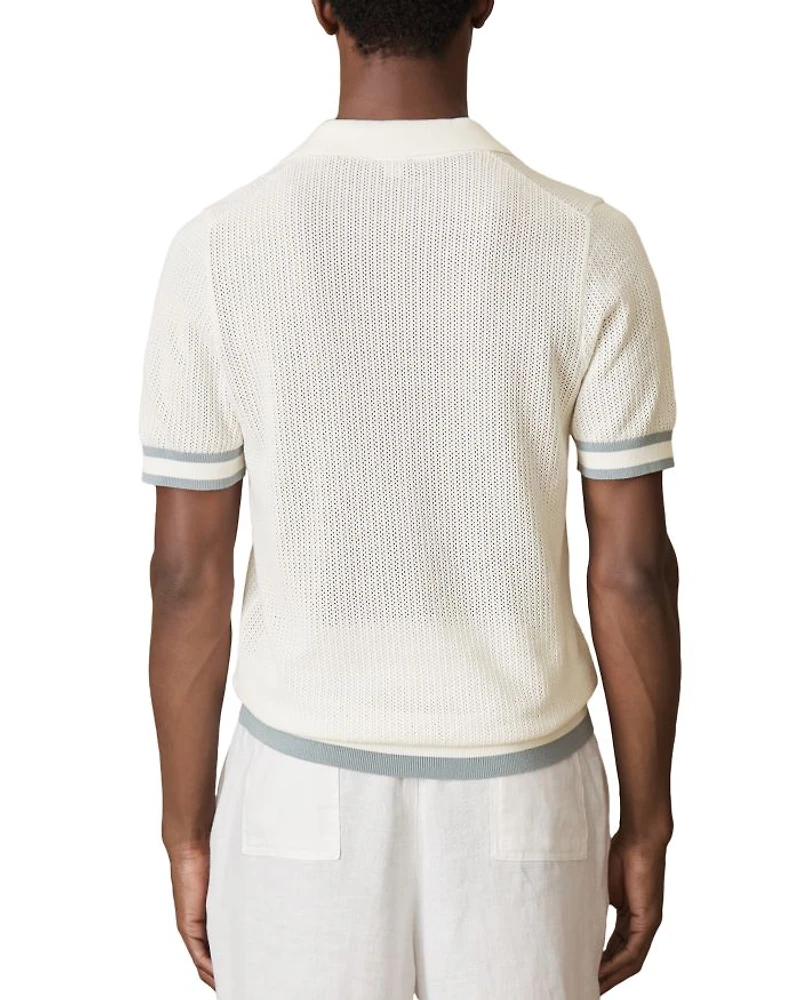 Knit Mesh Polo Shirt