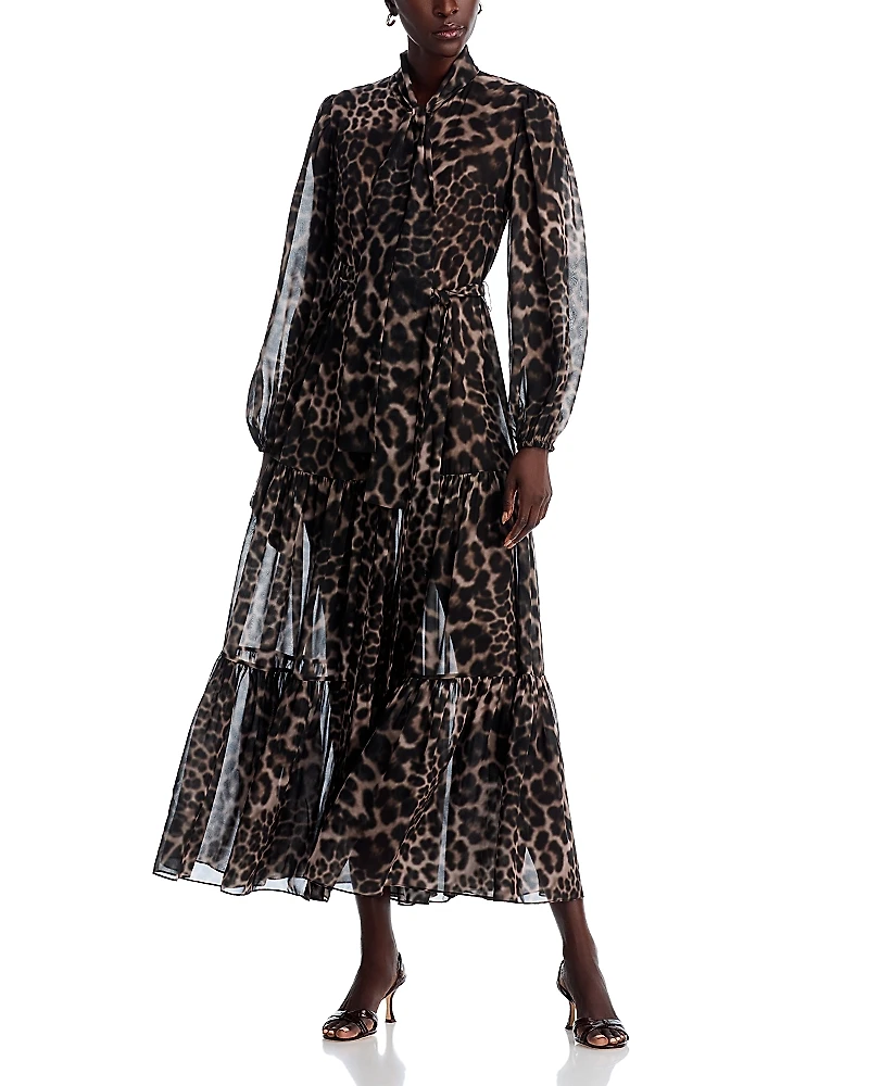 Kobi Halperin Baird Tie Neck Maxi Dress