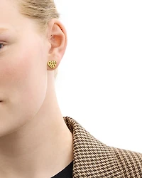 Signature Quilted Heart Bag Stud Earrings