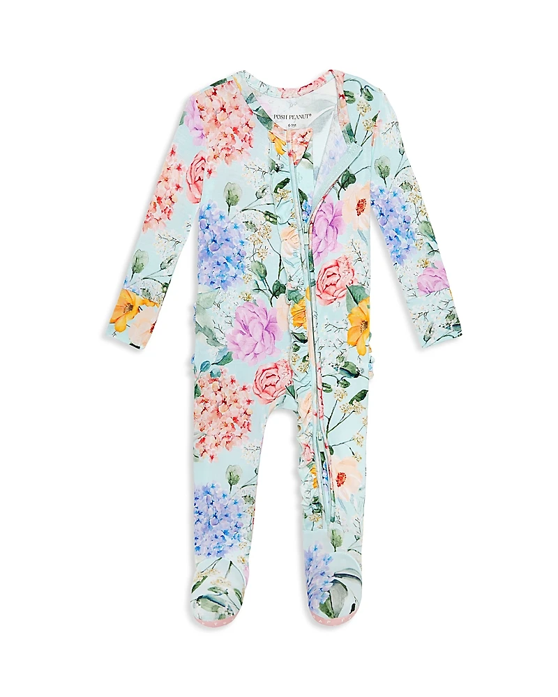 Posh Peanut Girls' Erin Ruffled Footie - Baby