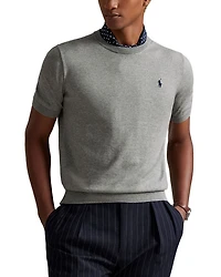 Cotton Crewneck Short Sleeve Sweater