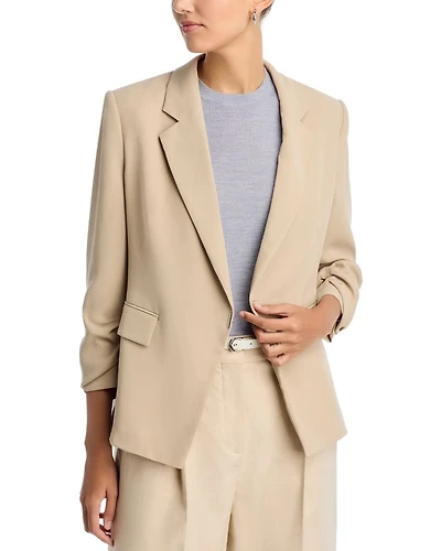 Jia Ruched Sleeve Blazer