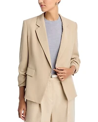 Jia Ruched Sleeve Blazer