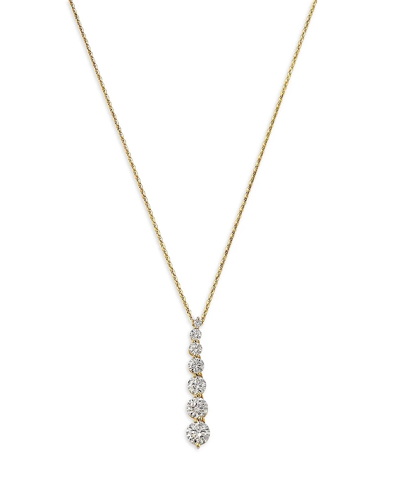 Bloomingdale's Fine Collection Certified Lab Grown Diamond Linear Pendant Necklace