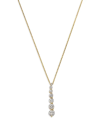 Bloomingdale's Fine Collection Certified Lab Grown Diamond Linear Pendant Necklace