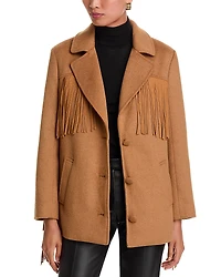 Cinq a Sept Keeley Fringe Trim Coat