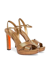 Santoni Women's Leather High-Heel Sandal