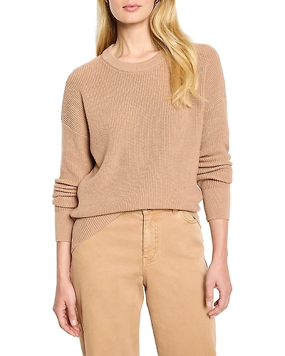 Nic+Zoe Shaker Stitch Crewneck Sweater