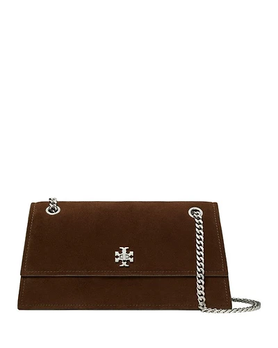 Kira Turnlock Suede Shoulder Bag