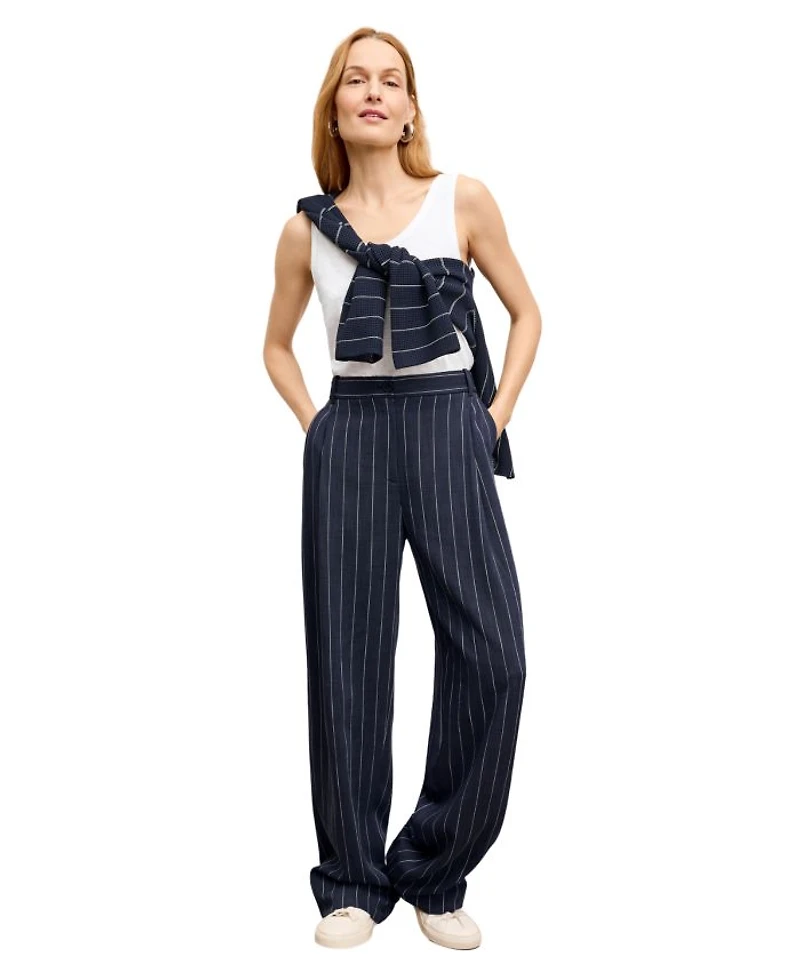Fitz Pleated Women's Summer Pinstripe Trouser