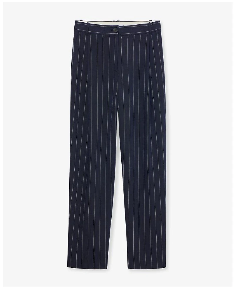 Fitz Pleated Women's Summer Pinstripe Trouser