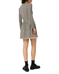 Patterned Pleated Dress