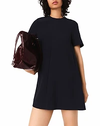 Maje Heavy Crepe Trapeze Dress