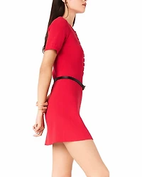 Short Ribbed Knit Dress