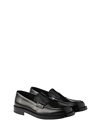 Prada Men's Brushed Leather Loafers