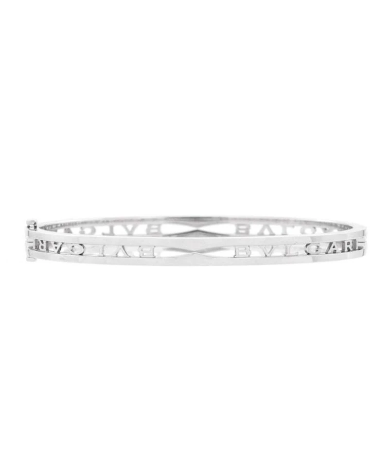 B.Zero1 Hinged Bangle Bracelet 18K White Gold