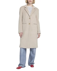 Elle Printed Lining Melton Coat