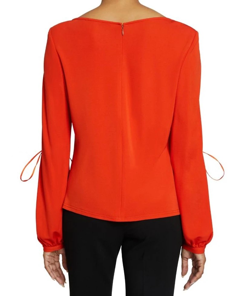 LIVI Long Sleeve Top with Grommet Detail Luxury Jersey