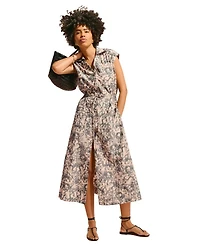 Cira Women's Warped Floral Shirt Dress