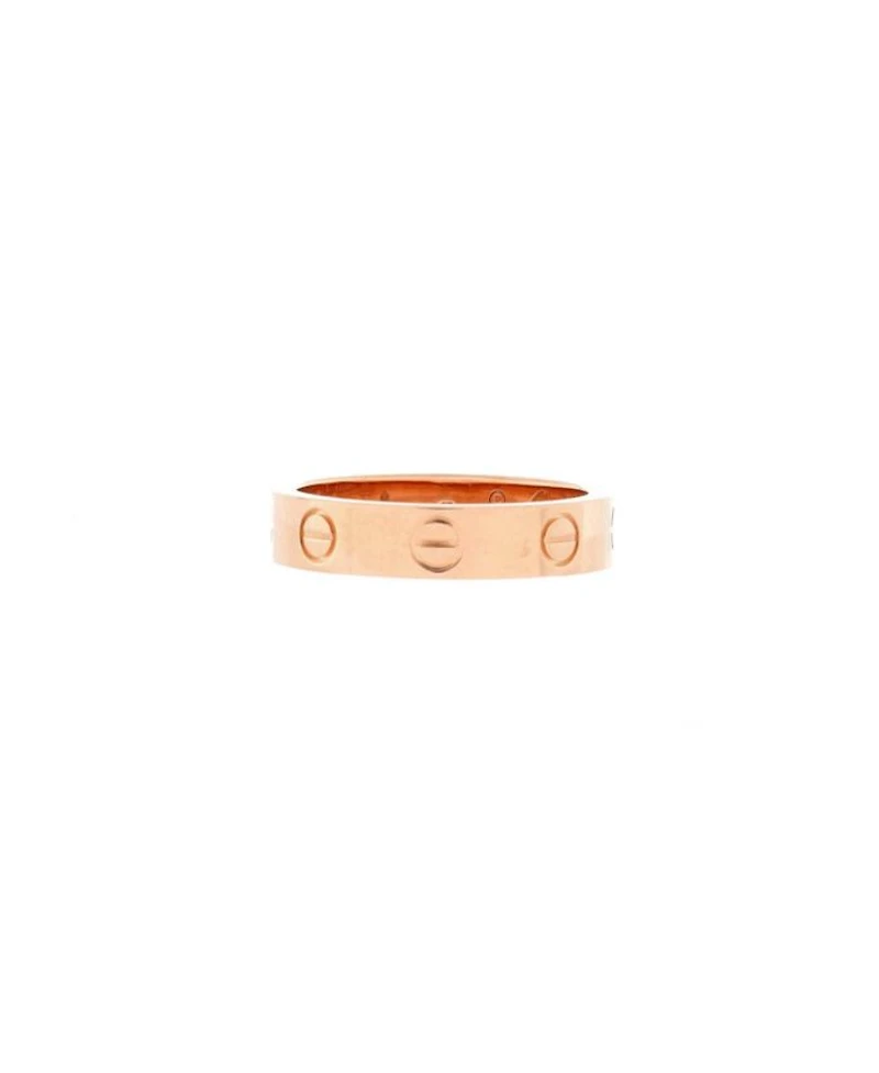 Love Wedding Band 1 Diamond Ring 18K Rose Gold with Diamond